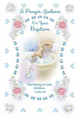 Greetings of Faith Card - Baptism (Godson), You Belong to God