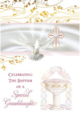 Greetings of Faith Card - Baptism (Granddaughter), For Child or Adult