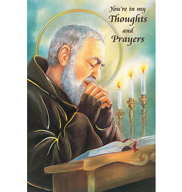 Greetings of Faith Card - In My Prayers, Padre Pio