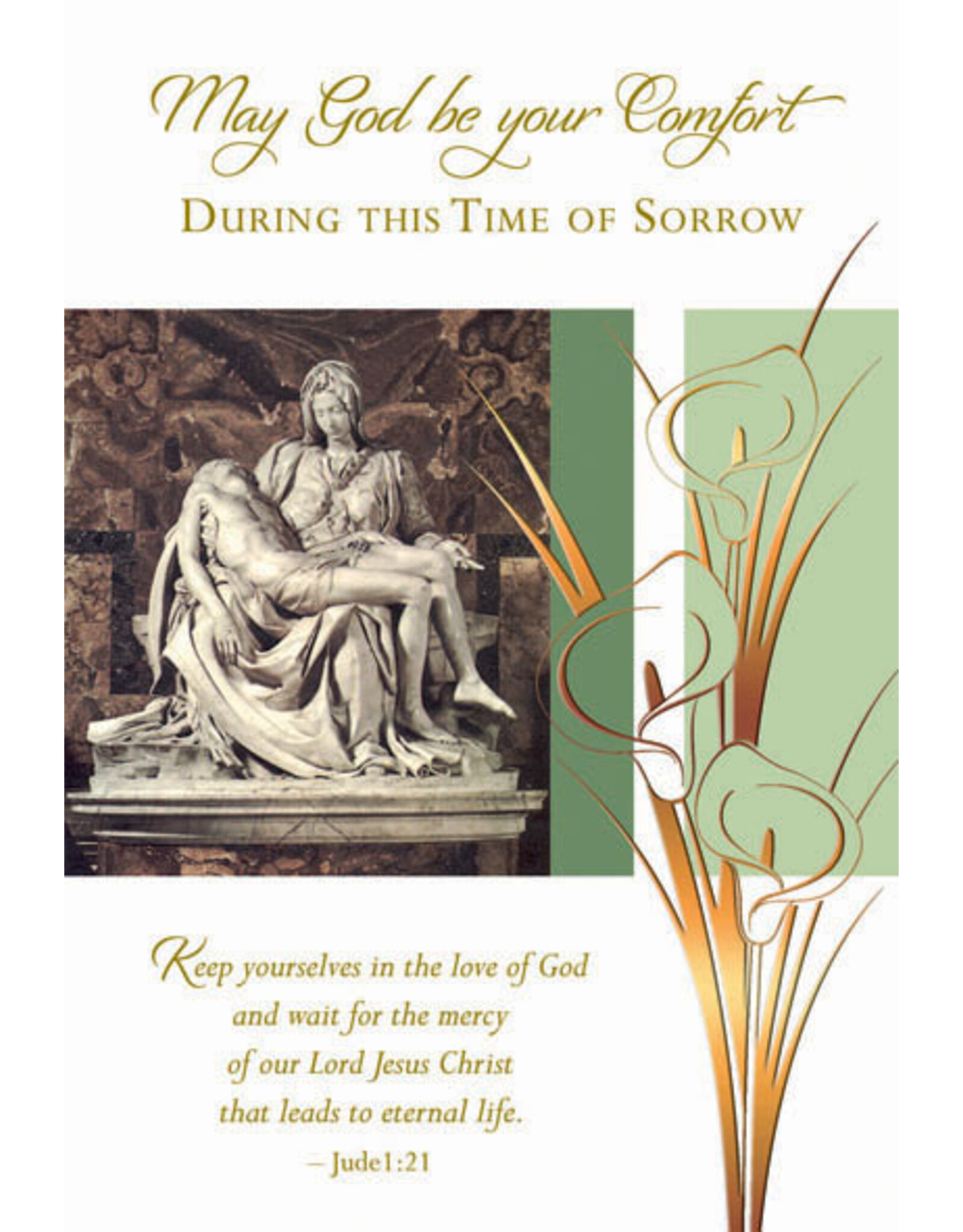 Greetings of Faith Card - Sympathy, May God be your Comfort