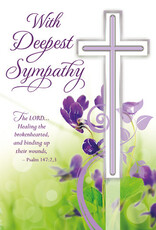 Greetings of Faith Card - Sympathy, The Lord Heals the Broken Hearted