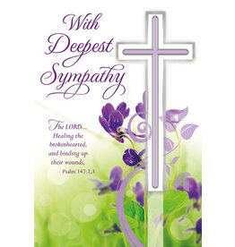 Greetings of Faith Card - Sympathy, The Lord Heals the Broken Hearted