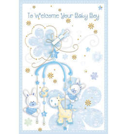 Greetings of Faith Card - Congratulations, Welcome Baby Boy
