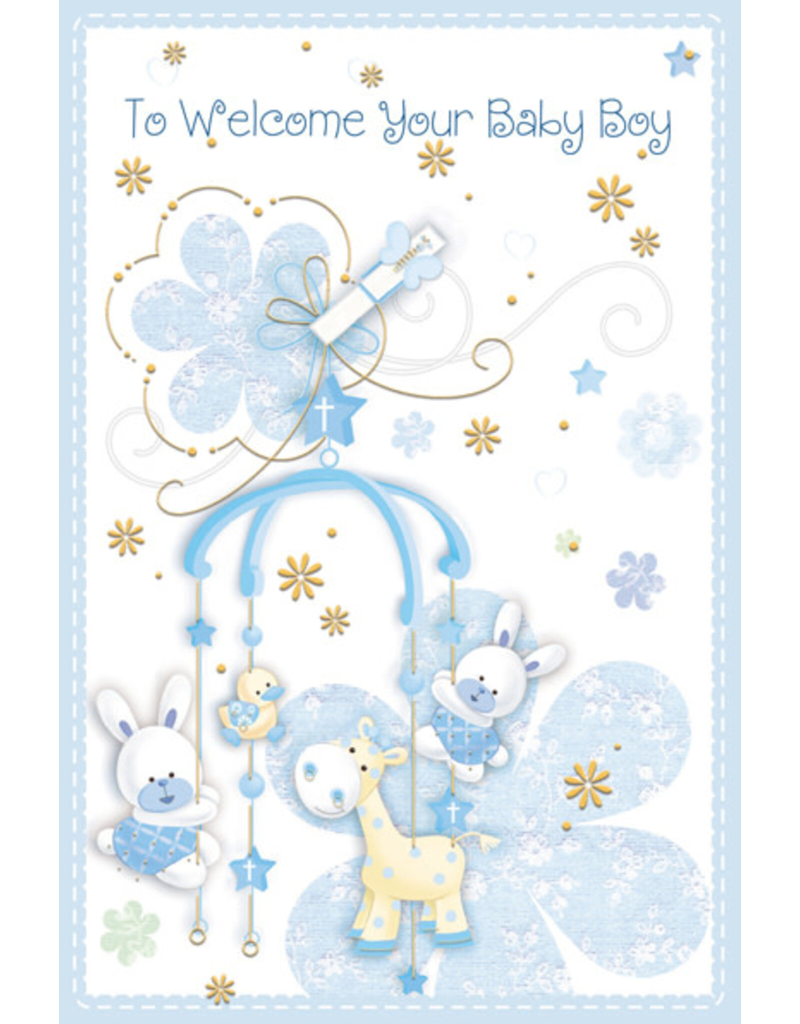 Greetings of Faith Card - Congratulations, Welcome Baby Boy