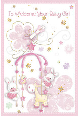 Greetings of Faith Card - Congratulations, Welcome Baby Girl