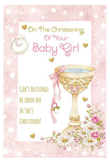Greetings of Faith Card - Christening (Girl), God's Blessings