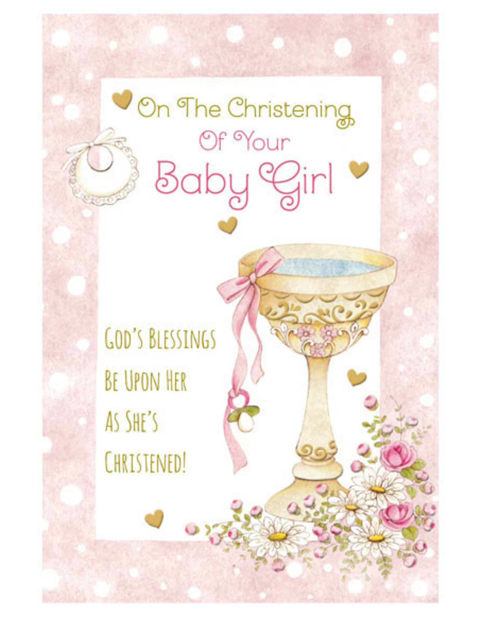 Greetings of Faith Card - Christening (Girl), God's Blessings