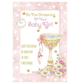 Greetings of Faith Card - Christening (Girl), God's Blessings