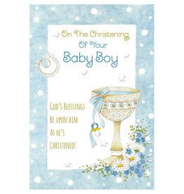 Greetings of Faith Card - Christening (Boy), God's Blessings