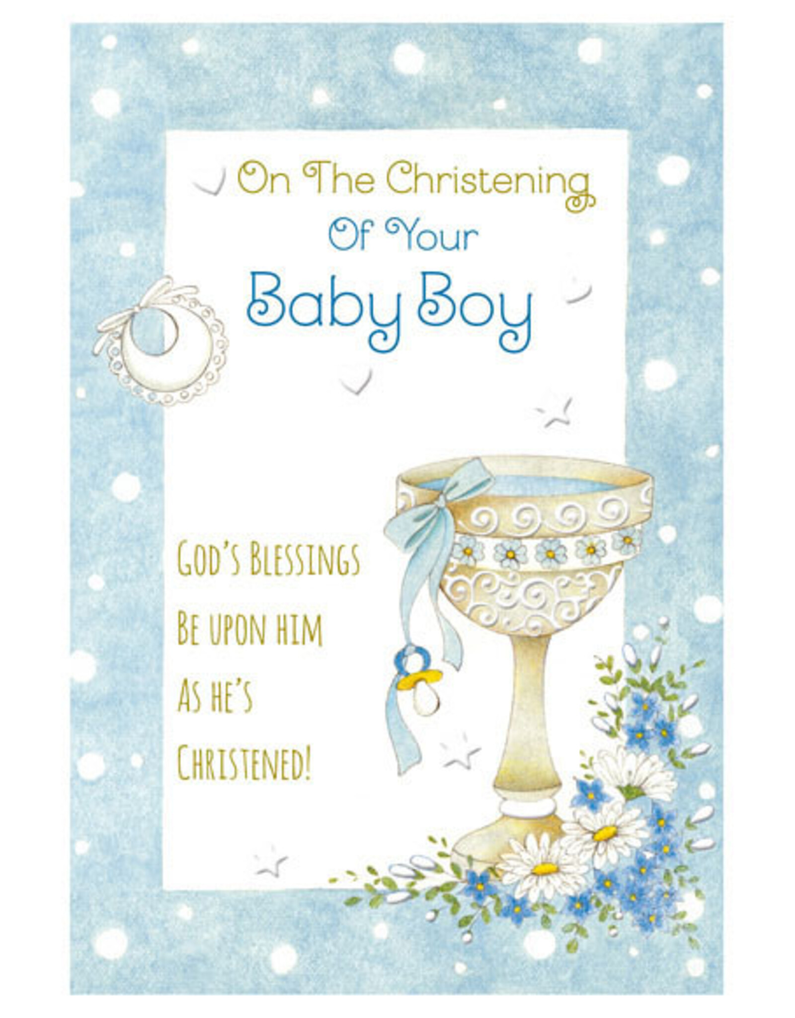 Greetings of Faith Card - Christening (Boy), God's Blessings