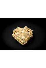San Francis Arras Matrimoniales Box - Gold Crystal Heart