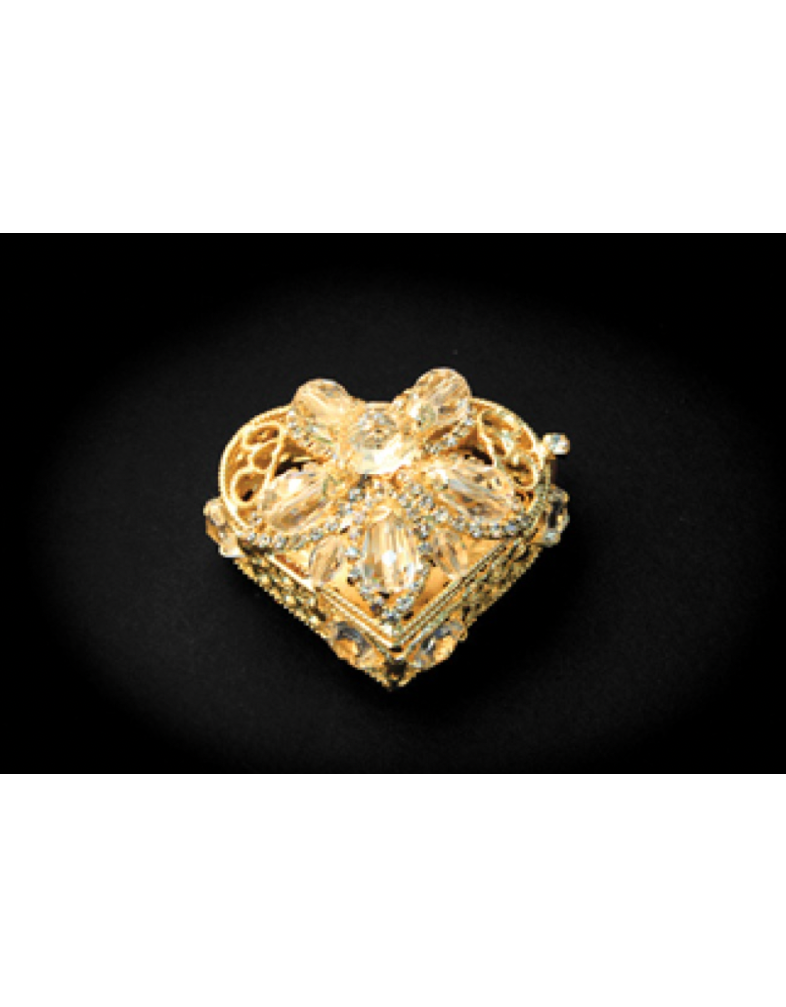 San Francis Arras Matrimoniales Box - Gold Crystal Heart