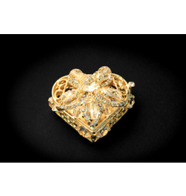 San Francis Arras Matrimoniales Box - Gold Crystal Heart