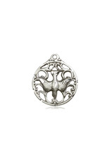 Bliss Holy Spirit Medal, Sterling Silver (3/4" x 3/4")