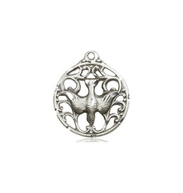 Bliss Holy Spirit Medal, Sterling Silver (3/4" x 3/4")