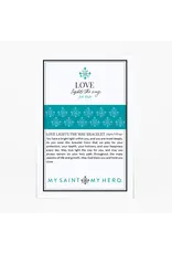 My Saint My Hero Kids Bracelet - Love Lights the Way, Crystal Pearl