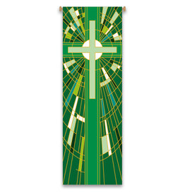 Slabbinck Banner - Green & Gold with Cross