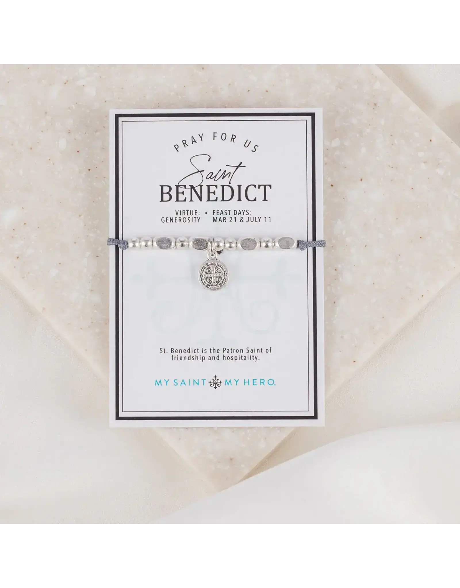 My Saint My Hero Bracelet - Saint Benedict Little Saints for Kids