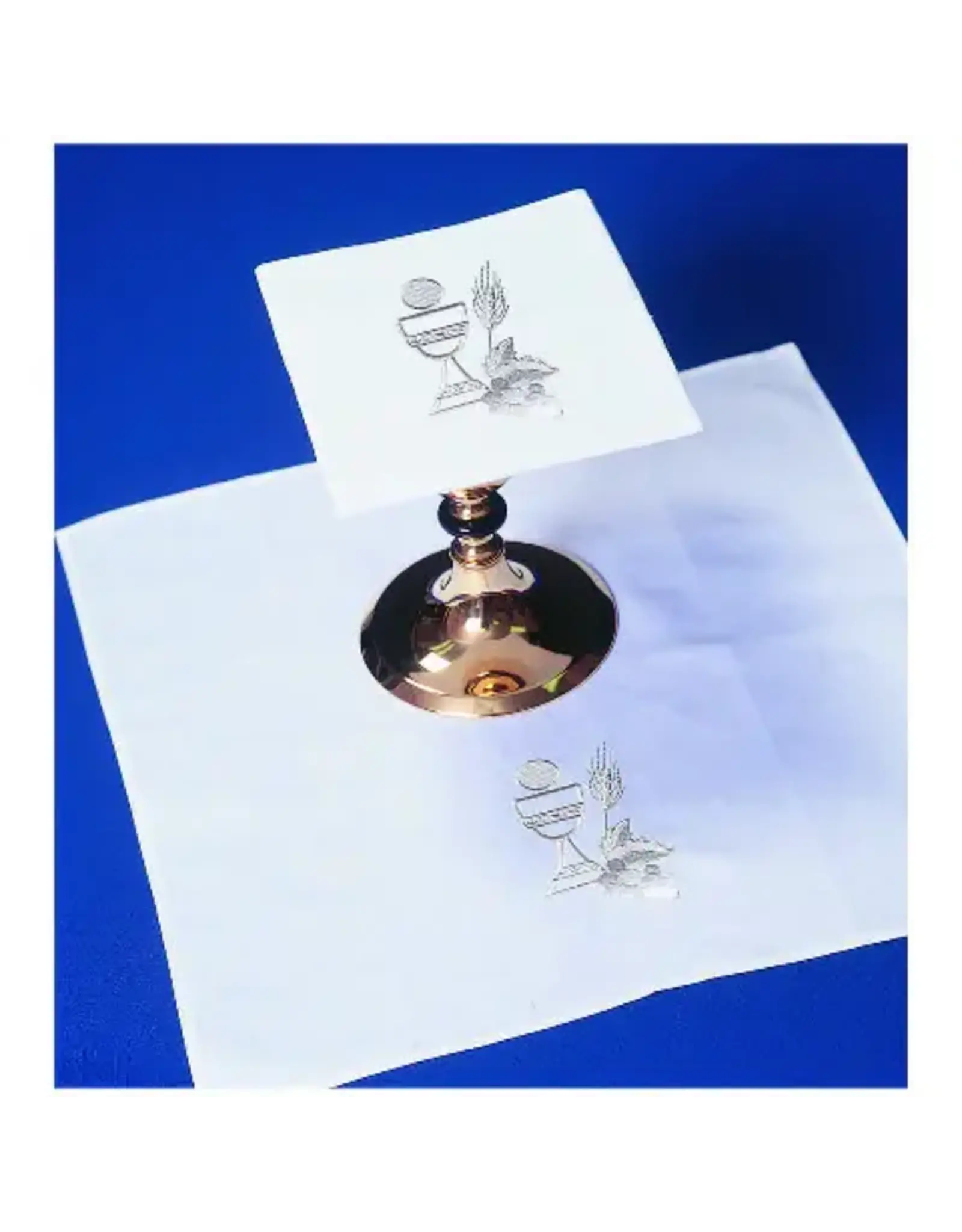 Gaiser (Beau Veste) Purificator, Linen/Cotton, 12x18 - Chalice with Wheat and Host