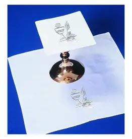 Gaiser (Beau Veste) Purificator, Linen/Cotton, 12x18 - Chalice with Wheat and Host