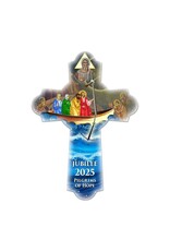 Hirten 6" Wooden Cross- Jubilee Year 2025 Pilgrims of Hope