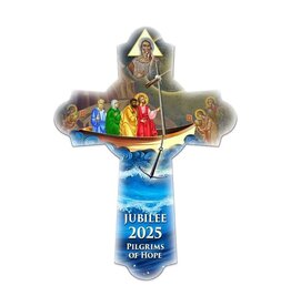 Hirten 6" Wooden Cross- Jubilee Year 2025 Pilgrims of Hope