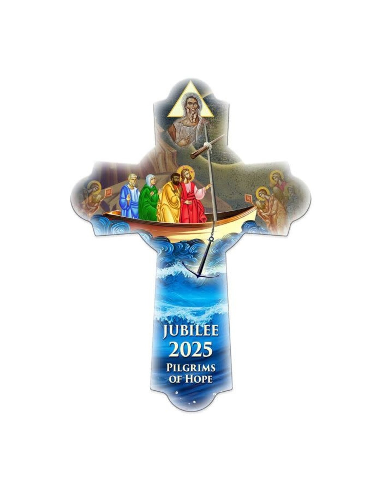 Hirten 6" Wooden Cross- Jubilee Year 2025 Pilgrims of Hope