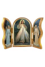 Hirten Triptych, Standing, Natural Wood, 1206 Series, 7.25"x5"   - Various Subjects