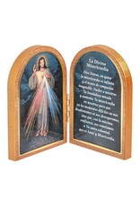 Hirten Diptych, Standing, Natural Wood, Spanish, 5"x3.5" - Various Subjects