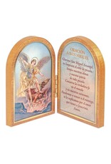 Hirten Diptych, Standing, Natural Wood, Spanish, 5"x3.5" - Various Subjects