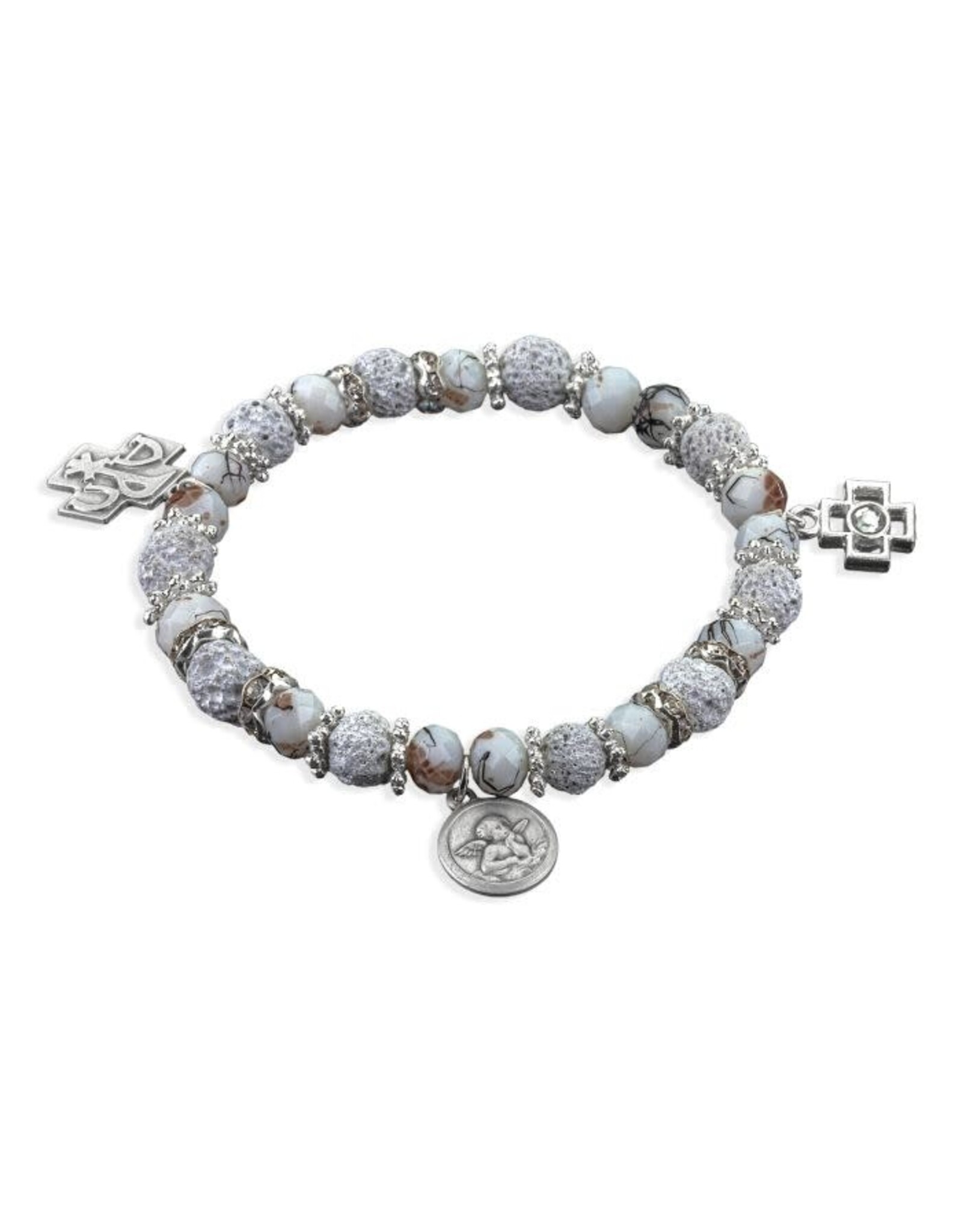 Hirten Blessing Bracelet - Cherub, White Beads