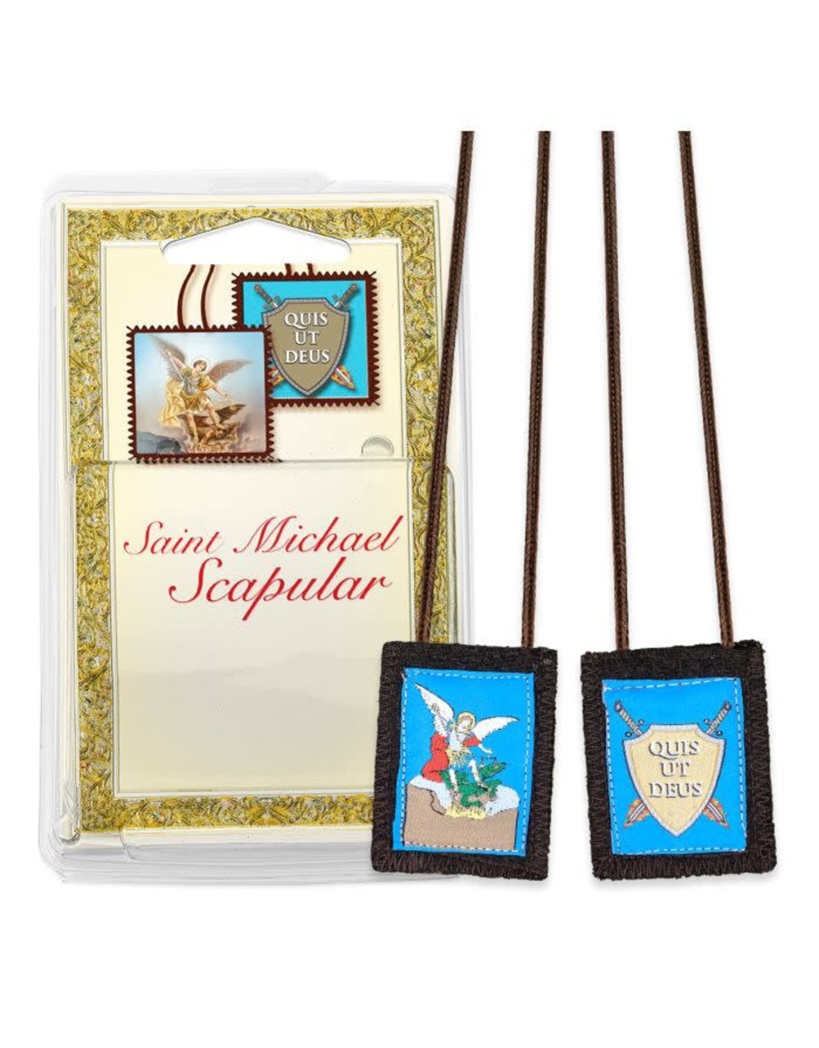Hirten Scapular - Brown, St. Michael