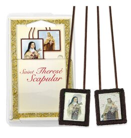 Hirten Scapular - Brown, St. Therese