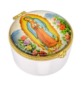 Hirten Rosary Box - Our Lady of Guadalupe, Porcelain