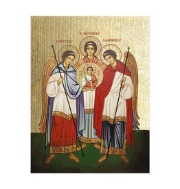 Hirten Archangels Gold Embossed Wood Plaque