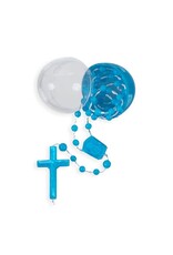 Hirten Plastic Egg with Rosary - Blue. Pink. & White