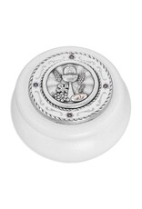 Hirten Rosary Box - Wood with Oxidized Metal & Epoxy - Confirmation Dove, First Communion or St. Benedict