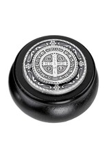 Hirten Rosary Box - Wood with Oxidized Metal & Epoxy - Confirmation Dove, First Communion or St. Benedict