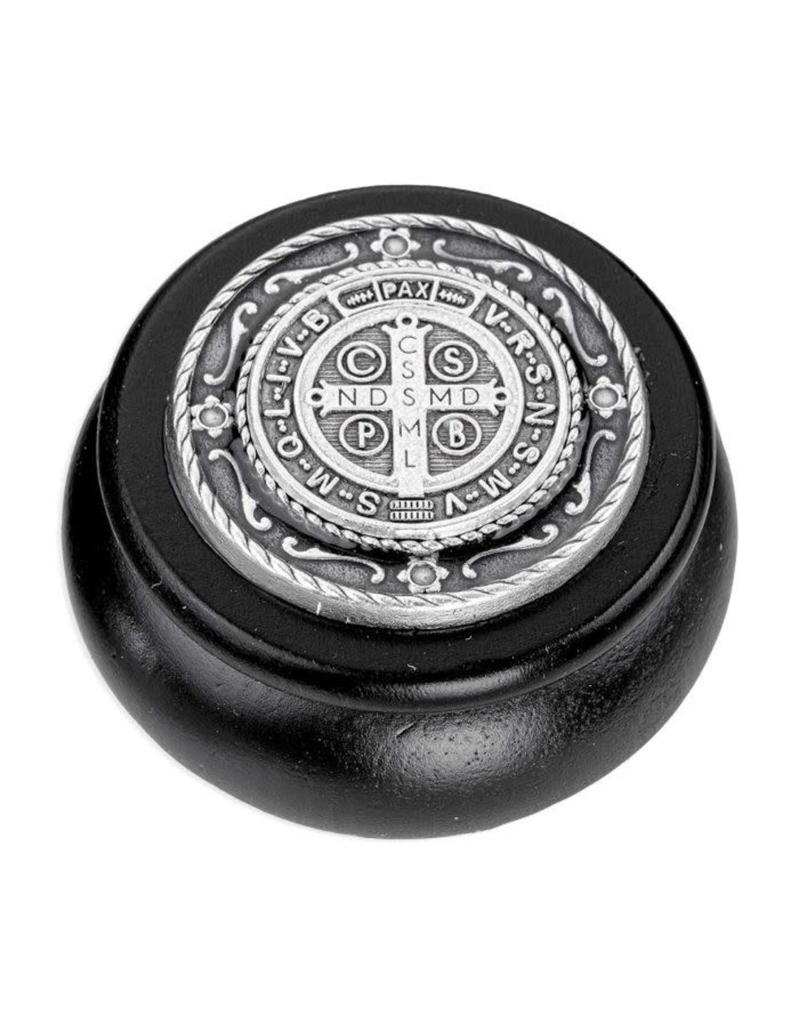 Hirten Rosary Box - Wood with Oxidized Metal & Epoxy - Confirmation Dove, First Communion or St. Benedict