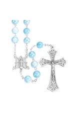 Hirten Rosary - Marbleized Glass Beads, 8mm -