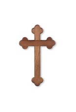 Hirten Wall Cross - Budded Walnut, 10"