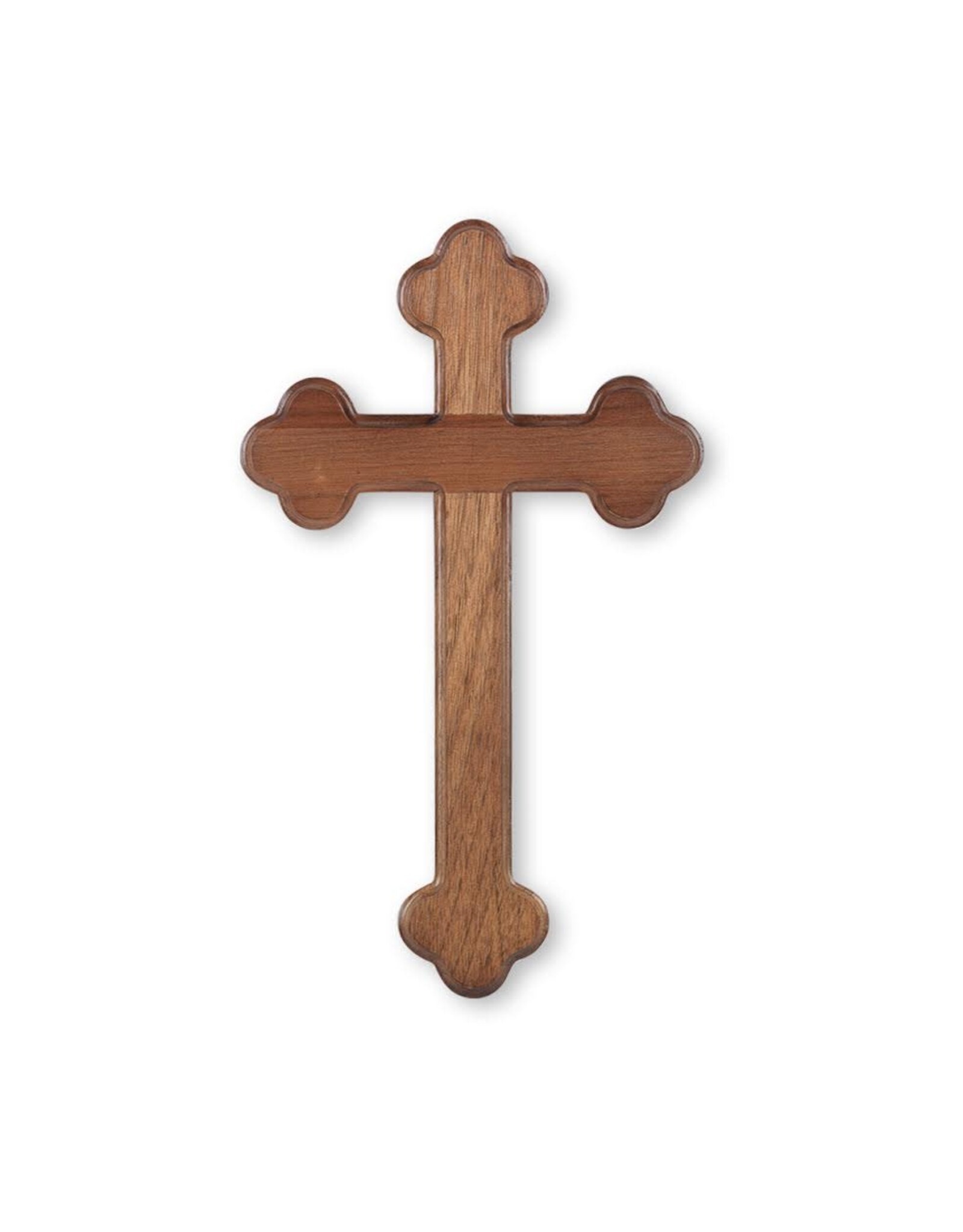 Hirten Wall Cross - Budded Walnut, 10"