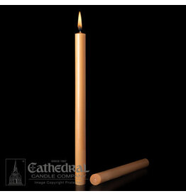 Cathedral Candle Unbleached 51% Beeswax Altar Candles 1-1/8"x10.5" PE (18)