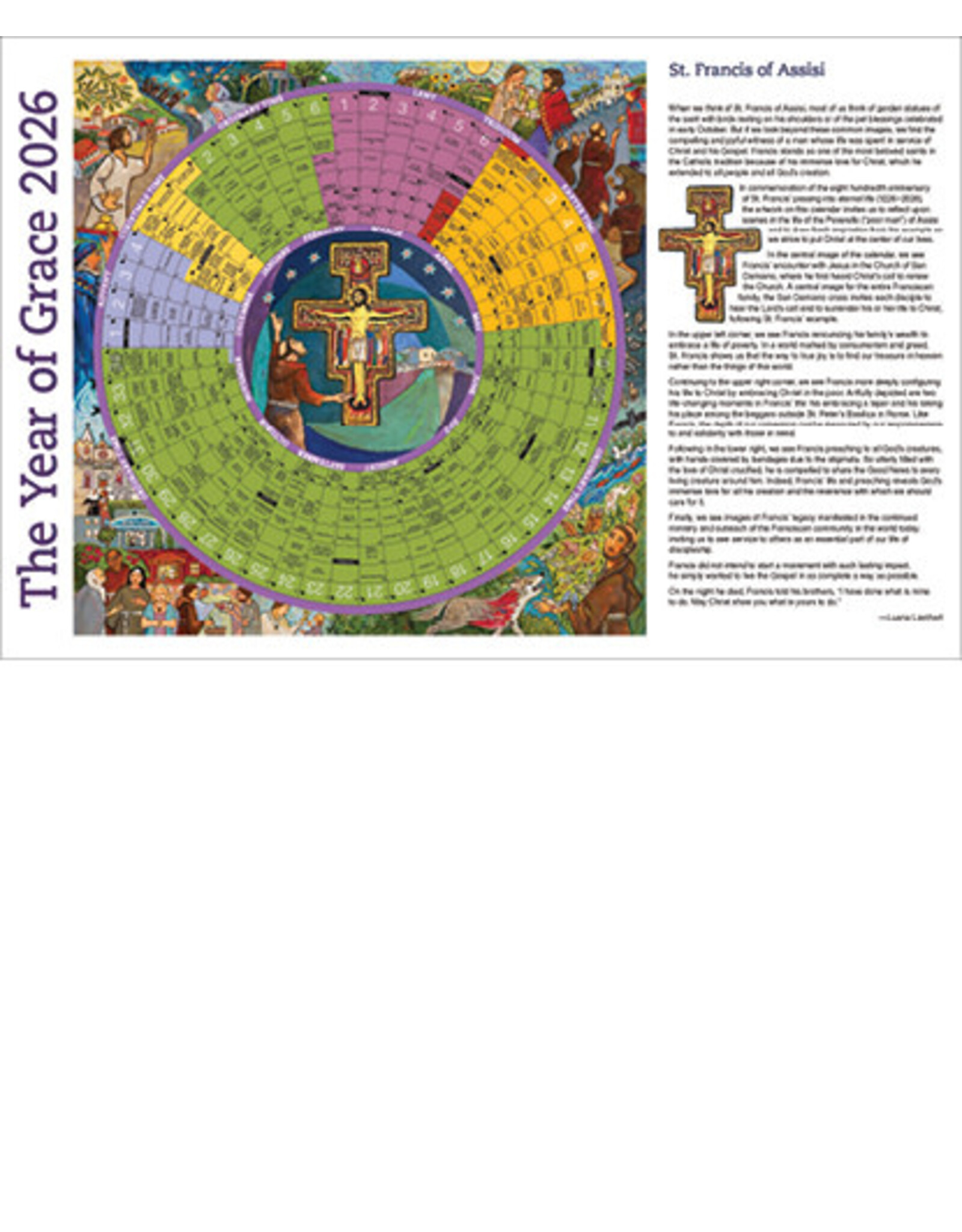 LTP (Liturgy Training Publications) 2026 Year of Grace Calendar - Laminated Placemat Size