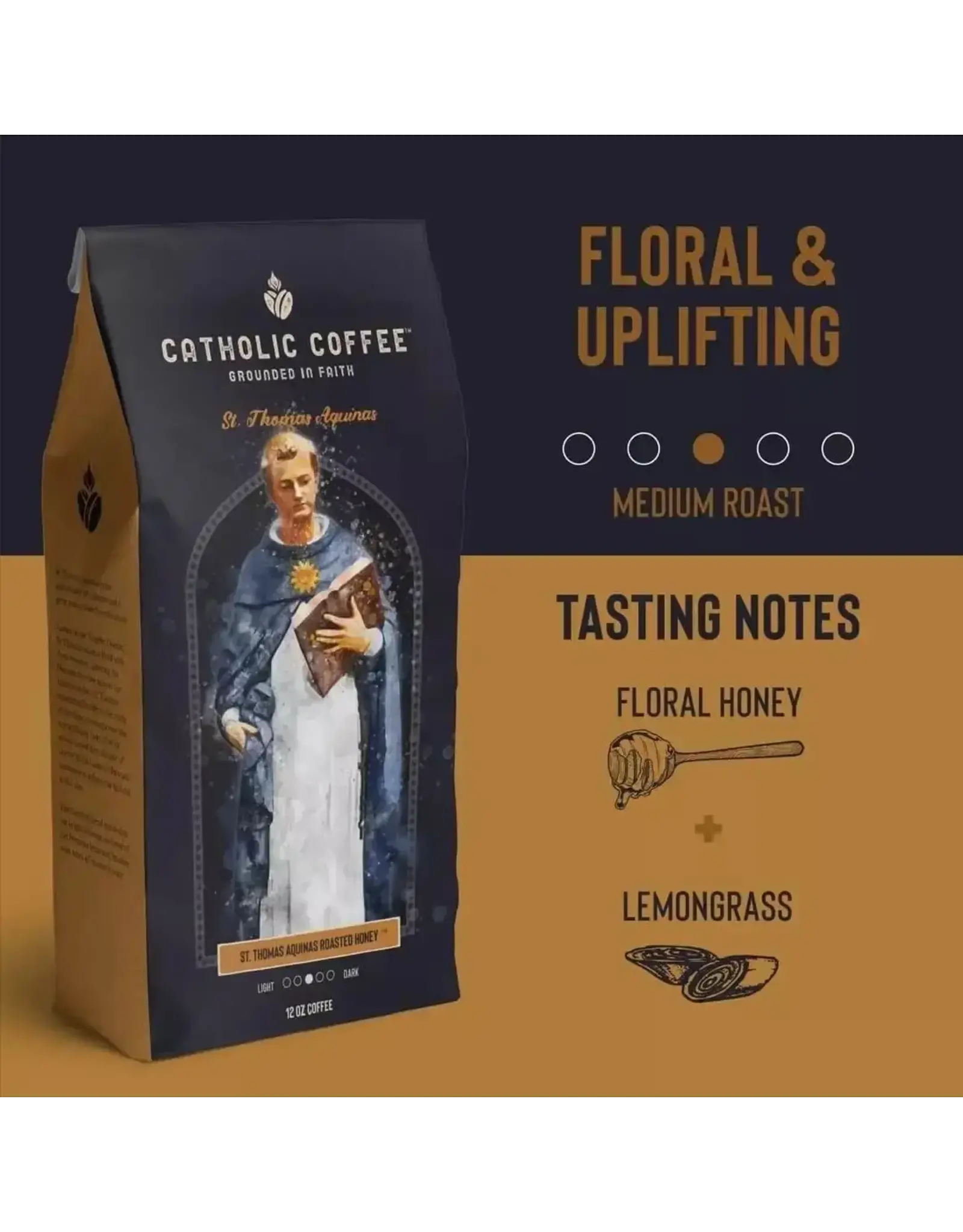 Catholic Coffee Coffee - St. Thomas Aquinas (Honey Blend)