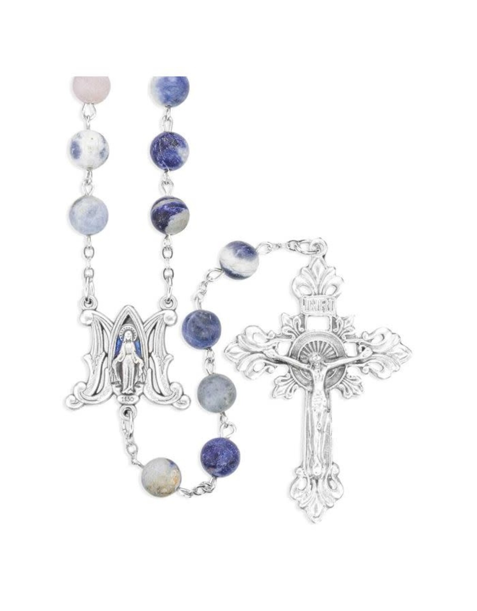 Hirten Rosary - Blue Dyed Stones