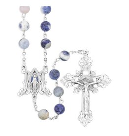Hirten Rosary - Blue Dyed Stones