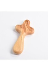 Shomali Olive Wood Comfort Cross from Holy Land (4")