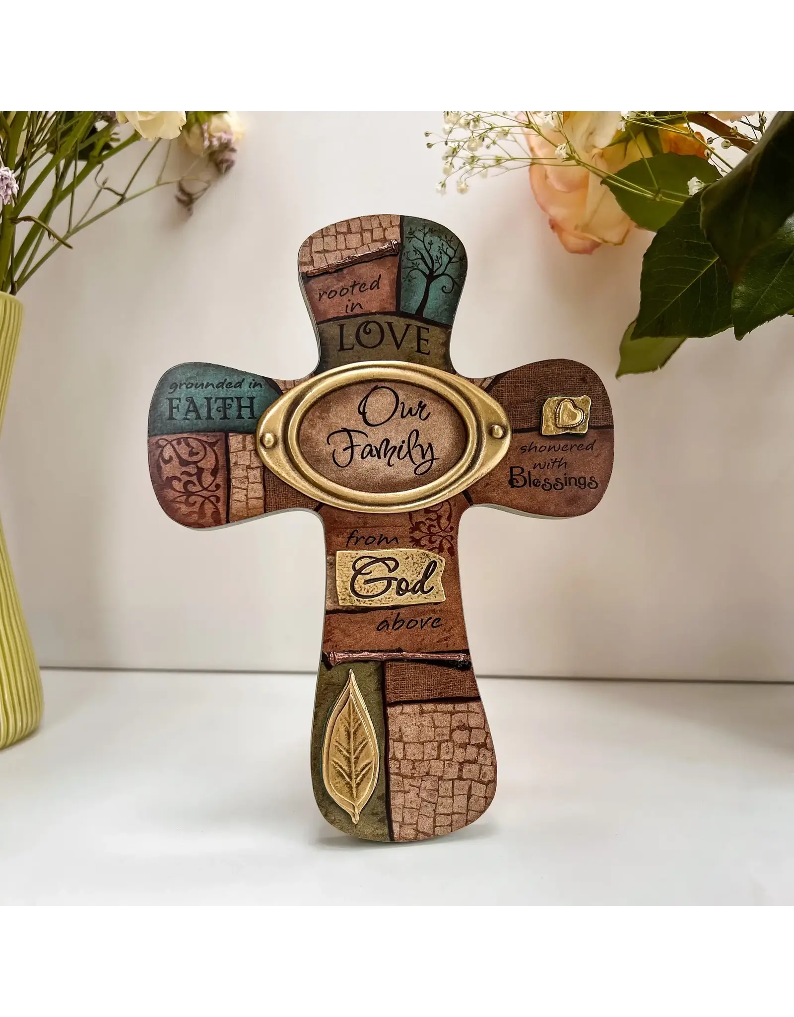 Abbey & CA Gift Wall Cross - Our Family (8")