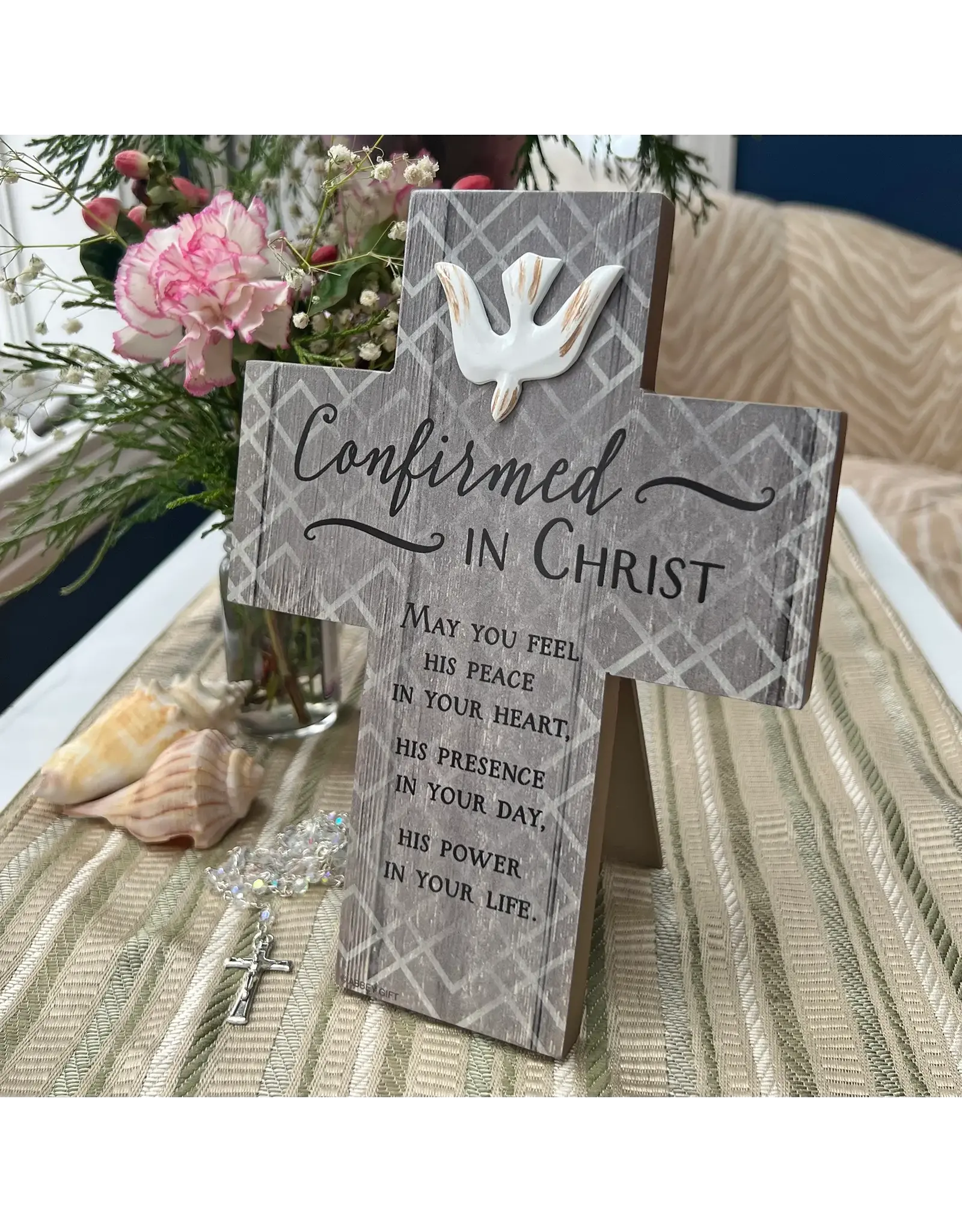 Abbey & CA Gift Confirmation Cross - Wooden (8")